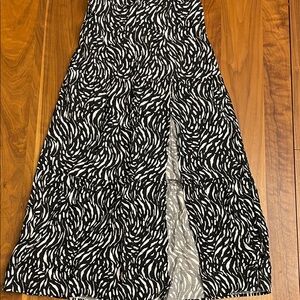 Nine West Black and White A-Line Skirt